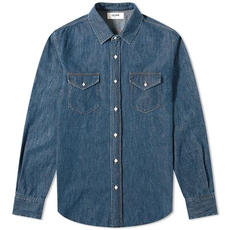 celine shiet|celine denim shirts.